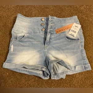High Rise Jean Shorts